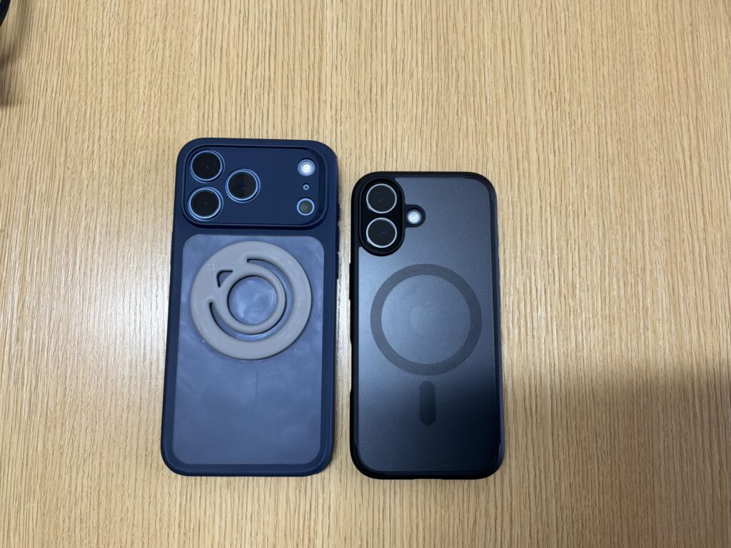 iPhone 17 pro max とiPhone 17の比較画像