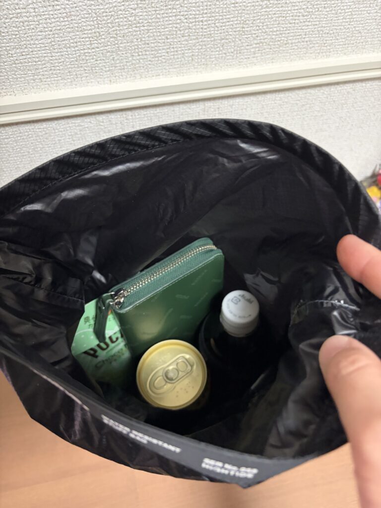 nahe ドライバッグに収納してみた様子