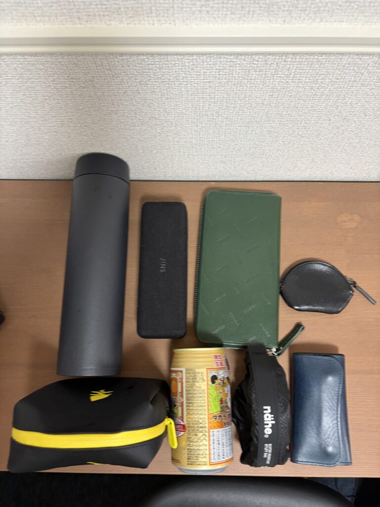 Aer go tote2 に入れたもの内訳